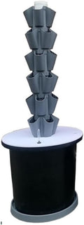 Indoor Smart Hydroponic Vertical Garden Water Circulation Plants Germination Kit with Lighting and Movable Water Tank for Home Indoor Gardening SystemGray6 Levels