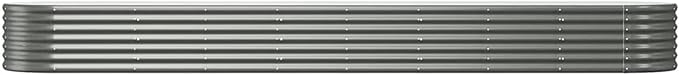 ZEYUAN Garden Raised Bed Planter Raised Beds Raised Planter Box Planters for Outdoor Plants Garden Beds Powder-Coated Steel 144.9x31.5x14.2 Gray