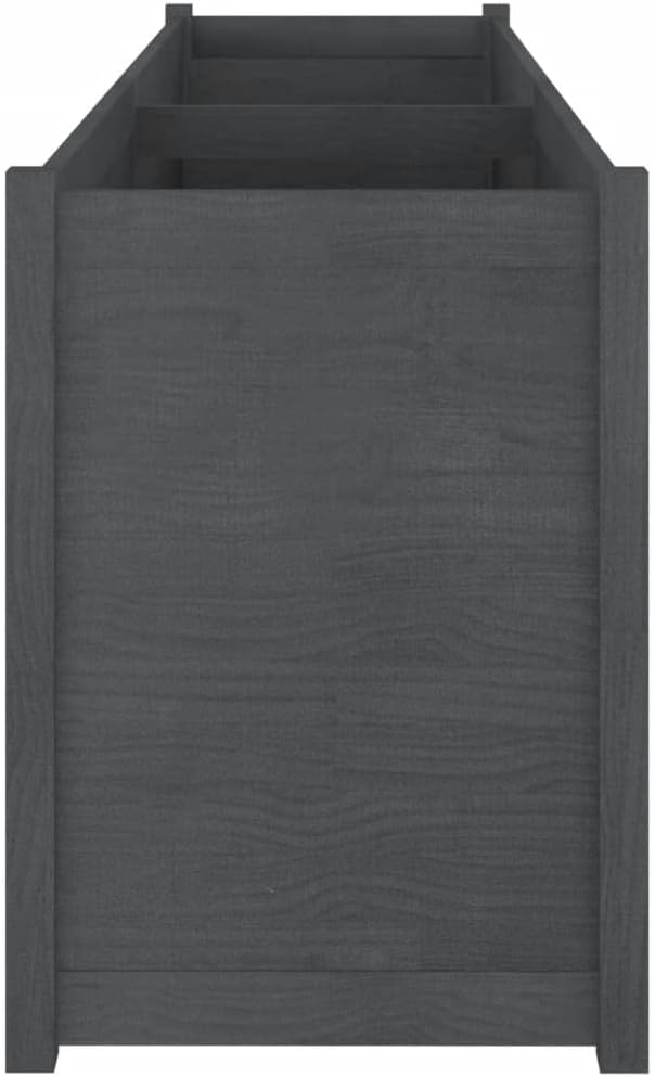 Wooden Garden Planter Box Raised Garden Bed Indoor Outdoor Planter Outdoor Wood Raised Garden Bed for Vegetables Flowers Herbs Gray 78.7x19.7x27.6 Solid Wood Pine-279
