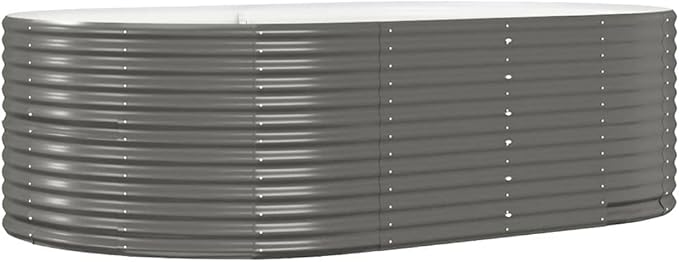 Garden Raised Bed Gray 83.5x55.1x26.8 Powder-Coated SteelWeight:31.83lbs319094