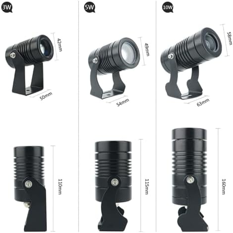 High Power LED Beam Spotlight - Outdoor In-Ground Lights Wall Washer Fixtures Long Throw Narrow Beam 5W(12V) with Stunning Blue Light for Garden Landscape and Pathway Illumination