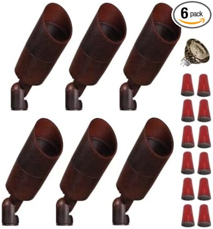 Best Pro Lighting 6 Pack LED 3 Watt Up-Light Bullet in Rust