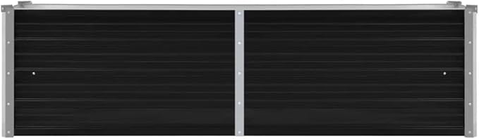 Garden Raised Bed Anthracite 63x15.7x17.7 Galvanised Steel