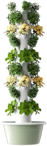 Hydroponics Growing Tower System 5/7/9 Layer Indoor/Outdoor Planter with 4 LED Grow Lights for Fruits &amp Vegetables Efficient Hydroponic Garden Solution