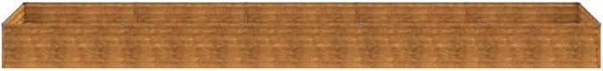 vidaXL Corten Steel Garden Raised Bed 189.8X39.4X14.2 in Outdoor Planter Large Capacity for Veggies and Herbs Durable Industrial Design Easy Assembly Beds Vegetable Flower Box Plant Stand Gardening