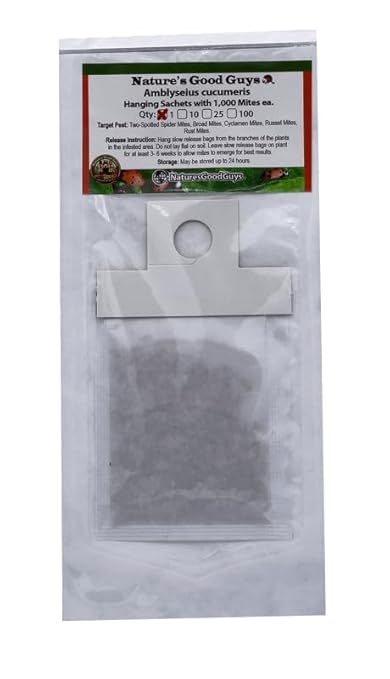 Natures Good Guys - Amblyseius cucumeris - Slow Release Hanging Sachets (25 Sachets with 1000 Mites)