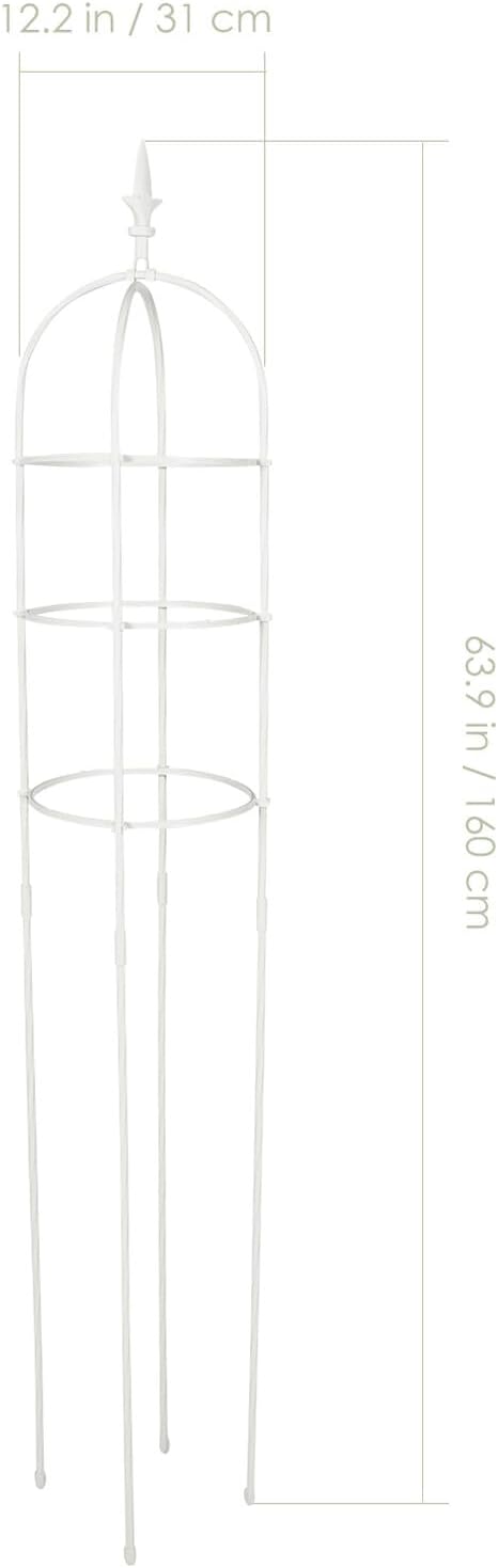 Plant Trellis Climbing Frame Outdoor Vine Support Stake 31cm Diameter X 1.6m Height Metal Plant Climbing Rack for Balcony Garden Roses and Vines