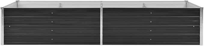 Garden Raised Bed Anthracite 94.5x31.5x17.7 Galvanized Steel