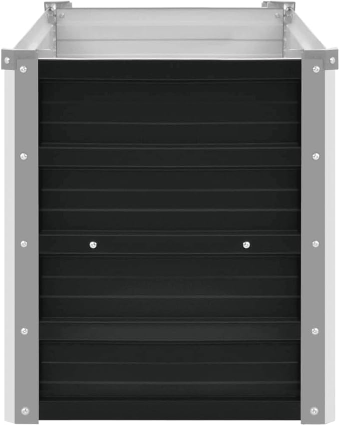 Garden Raised Bed Anthracite 63x15.7x17.7 Galvanised Steel