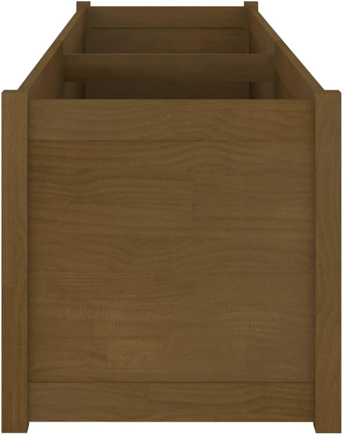 Wooden Garden Planter Box Raised Garden Bed Indoor Outdoor Planter Outdoor Wood Raised Garden Bed for Vegetables Flowers Herbs Honey Brown 78.7x19.7x19.7 Solid Wood Pine-275