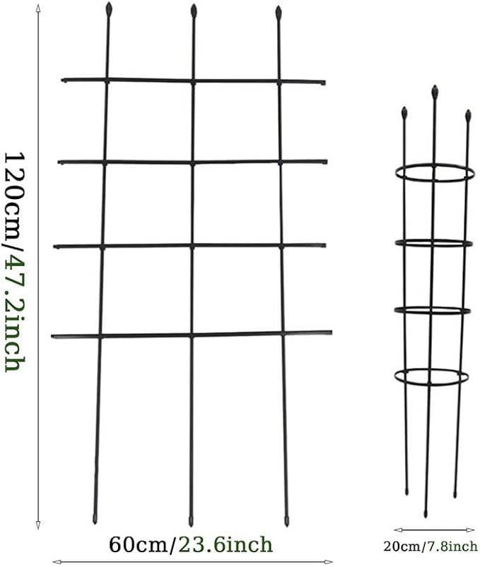 2 Pack Garden Trellis 2 in 1 Plant Cages &amp Supports for Vines Crop Plant Trellis for Climbing Plants Indoor Outdoor Flower Vegetable Vines