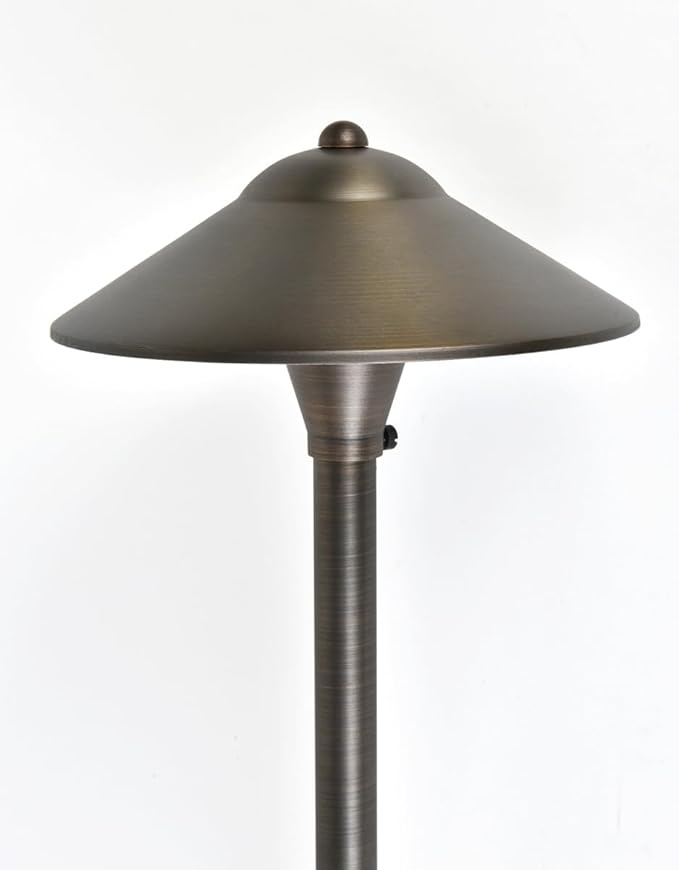 Elitco Lighting P800 Landscape-Spotlights Path Light D9 H24Antique Brassincludes Stakeg4 Halogen 20W(Light Source Not Included)
