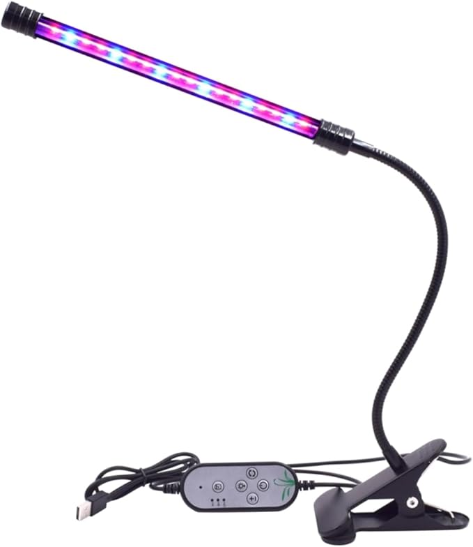 9w Led Plant Grow Light Dimmable Levels Single Head Timing Gooseneck for Indoor Plants Uv Grow Lights Garden Greenhouse