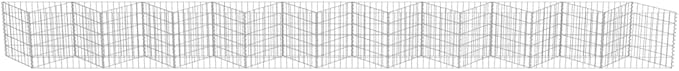 Outdoor Garden Gabion Wall Gabion Stone Basket Planter Raised Vegetable BedSteel Garden Decoration Galvanized Steel 248x11.8x19.7 -AA