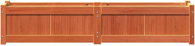 2pcs Wooden Garden Planter Box Outdoor Flower Box Wood Flower Boxes for Outdoor Plants Raised Garden Bed Planter Box Wax Brown Solid Wood Pine-288