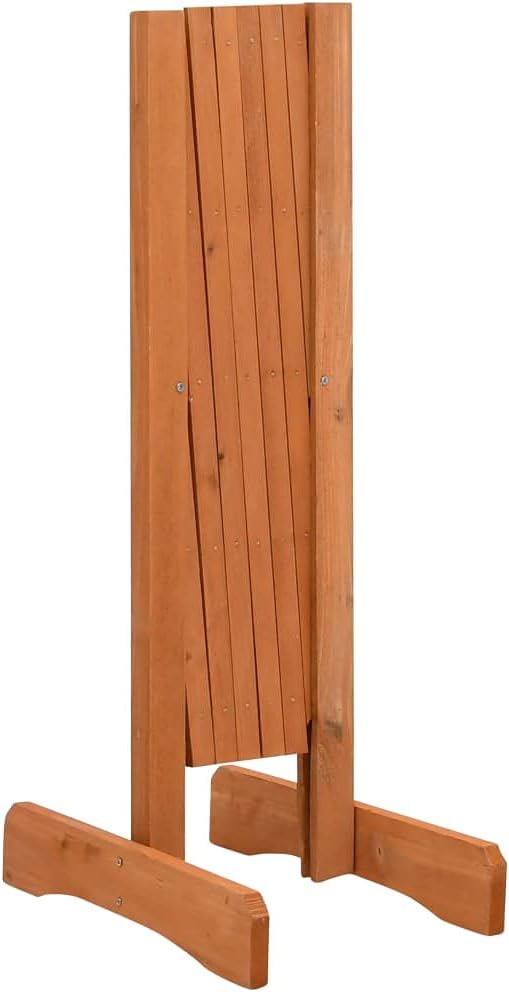 Garden Trellis Fence Wood Expandable Plant Support Climbing Lattices Wooden Decorative Divider Wall for Lawn Backyard Balcony Patio Outdoor Orange 47.2x23.6