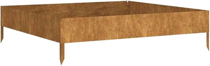 Garden Raised BedGarden DecorationBackyard Raised BedsFreestanding PlantersGardening AccessoriesHerb Plantersfor BalconiesTerracesGardensPatiosLawn39.4x39.4x10.2 Corten Steel