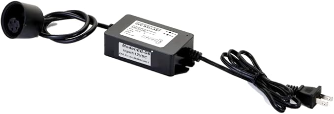 12V DC UV Ballast for 6W UnderSink Ultraviolet UV Light Water with Green &amp Red Indicator- 4 Prong