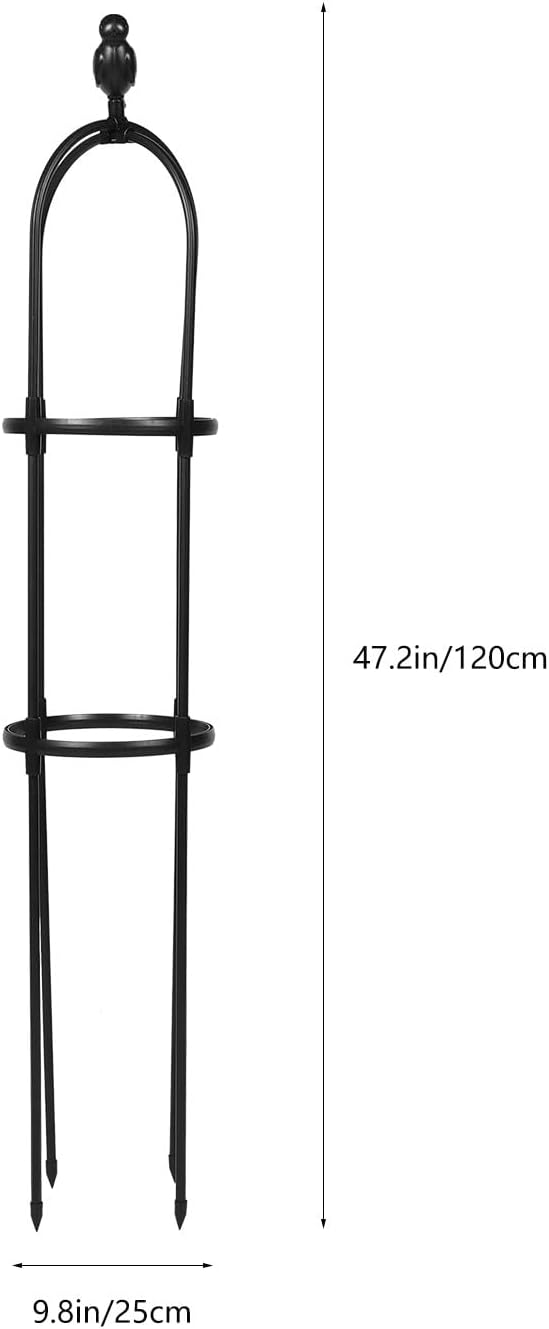 Iron Art Plant Climbing Trellis for Indoor and Outdoor Potted Plants 25cm Diameter X 120cm Height Garden Climbing Support Rack for Vines and Flowers