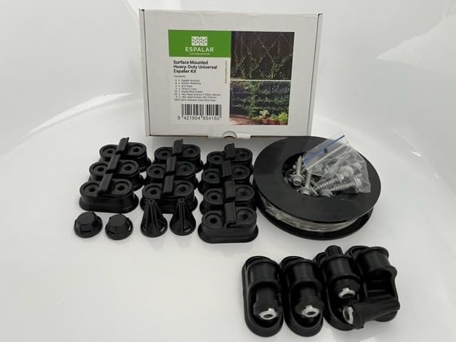 Espalar Surface Mounted Heavy Duty Universal Espalier/Trellis Kit for Climbing Plants Vines and greenwalls (Wire Included).