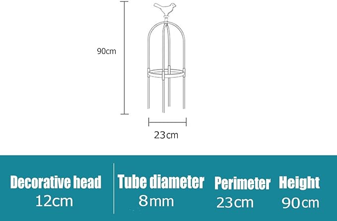 2 Pack Garden Trellis for Climbing Plants Trellis for Potted Plants Tomato Cage Pots Rustproof Metal Plant Flower Trellises Clematis Vine Jasmine Support Outdoor Indoor(Black23 * 90cm/9*35.4)