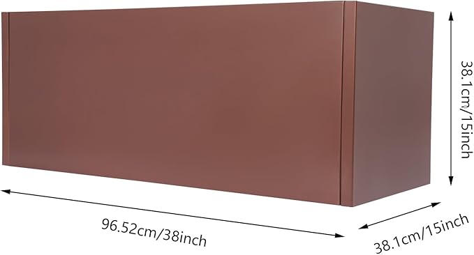 Metal Raised Garden Bed Modern Rectangular Planter Flower Box for Indoor Outdoor Balconies Gardens Decks Patios Decks Front Porches 38 * 15 * 15 in (Brown)