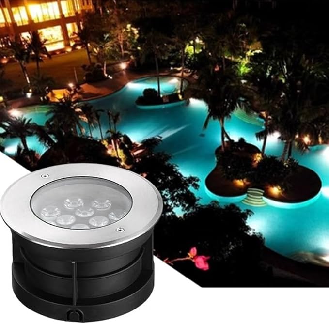 Outdoor Buried Lights - Underwater Tlight AC 12V Low Voltage Submersible Spotlight IP68 Waterproof Embedded Water Landscape Light Can Be Immersed in Water FoYellow-3W