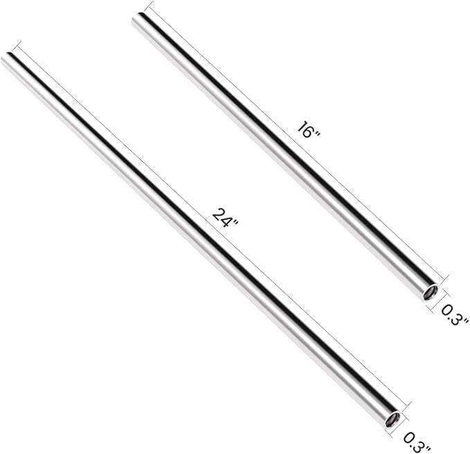 Olle Non Corrosive Aluminum Support Rod for Raised Garden Bed 22.8 Inch+16.5 Inch Long