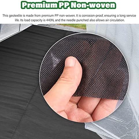 Non-Woven Geotextile Fabric for French Drain System Heavy Duty Garden Weed Barrier Cloth Commercial Landscaping Fabric for Effective Weed Control