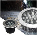 Round Ground Landscape Light - Built-in Outdoor Floor Lamp AC85-265V Outdoor Buried Lights Outdoor Recessed Spot Light IP67 Waterproof Floor Lamp Led Beam Light(Red Light48W)
