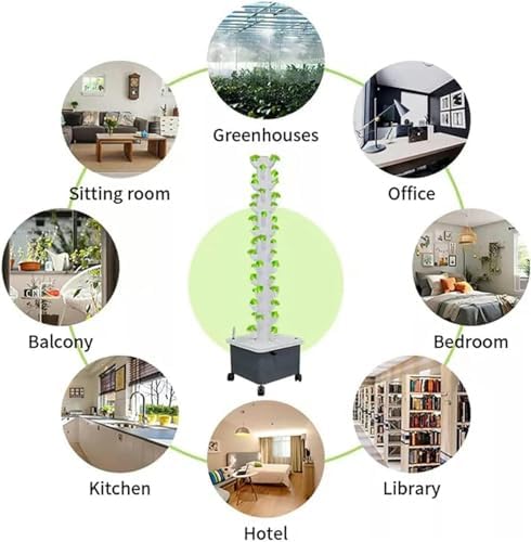 15 Floors 45 Holes Hydroponics Tower Set Hydroponic Growing Device Garden Hydroponic Growing Device Vertical Tower Growing Kit Aquaponics Growing Device Hydroponics Vertical Growing Device