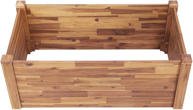 SKM Garden Raised Bed 110x60x44 cm Solid Acacia Wood (Weight-14KG)