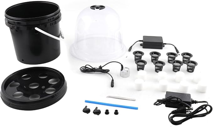 Hydroponics Seedling Cloning System Kit Fog Seedling Box 8 Holes 5L Soilless Hydroponic Equipment Seedling Cultivation Aeroponic Propagation Kit Hydroponics Planting Growing Kit