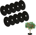GardenPal 10-Pack 24.4inch Non-Woven Tree Ring Weed Barrier Fabric Degradable &amp Reusable Tree Mulch Ring for Landscaping Weed Control Root Protection Tree Protector Mat Reusable Tree Weed Barr