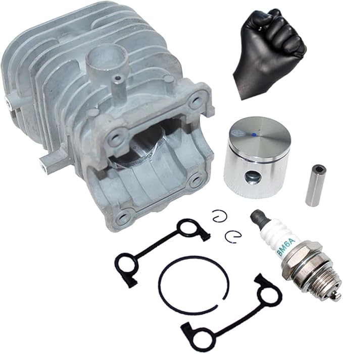 Cylinder Piston Kits for Husqvarna 125B 125BX 125BVX Jonsered B2126 BV2126 RedMax HB280 HB281 Poulan HB280 HB281 Craftsman 358794810 358794811 Blower PN 587597301 529900601 545132601