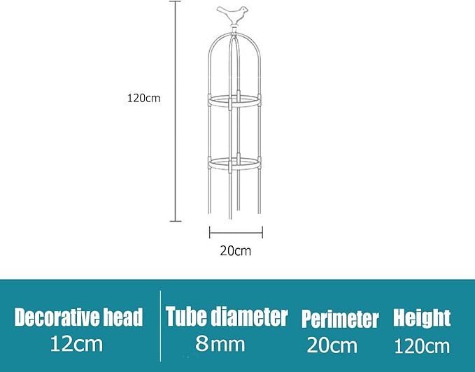 2 Pack Garden Trellis For Climbing Plants Trellis For Potted Plants Tomato Cage Pots Rustproof Metal Plant Flower Trellises Clematis Vine Jasmine Support Outdoor Indoor(Black20*120cm/7.8*47.3)