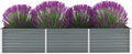 Garden PlanterOutdoor Plant BoxPatio Balcony Deck for Growing Flowers Vegetables Tomatoes and HerbsGarden Raised Bed Galvanized Steel 94.5x31.5x17.7 Gray