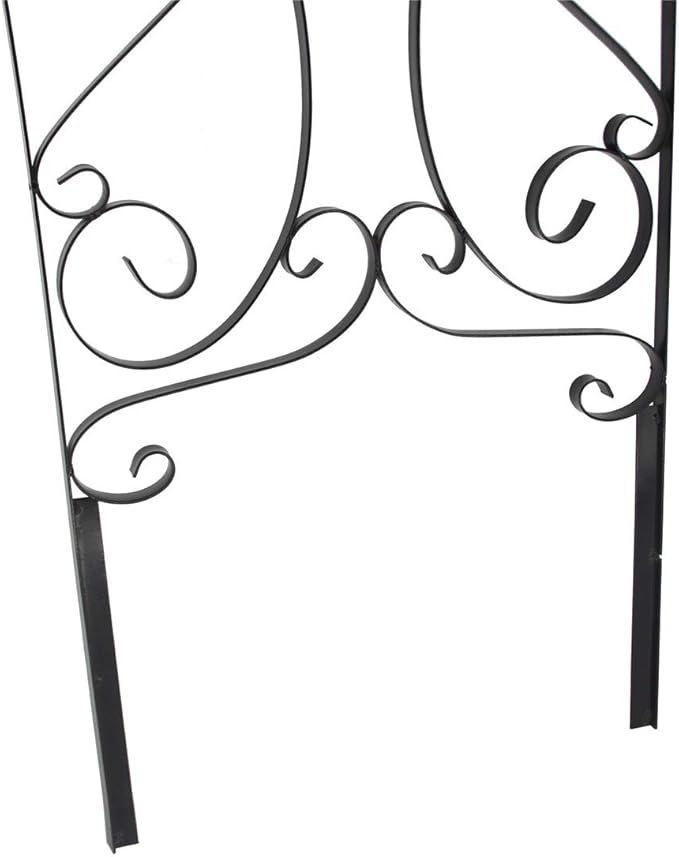 2 Pack Garden Trellis for Climbing Plants 45 x 16 Sturdy Black Metal Trellis for Plants Support Lattice Metal Trellises for Climbing Rose Vine Flower Cucumber Clematis 10026-2PK-NEW-NF