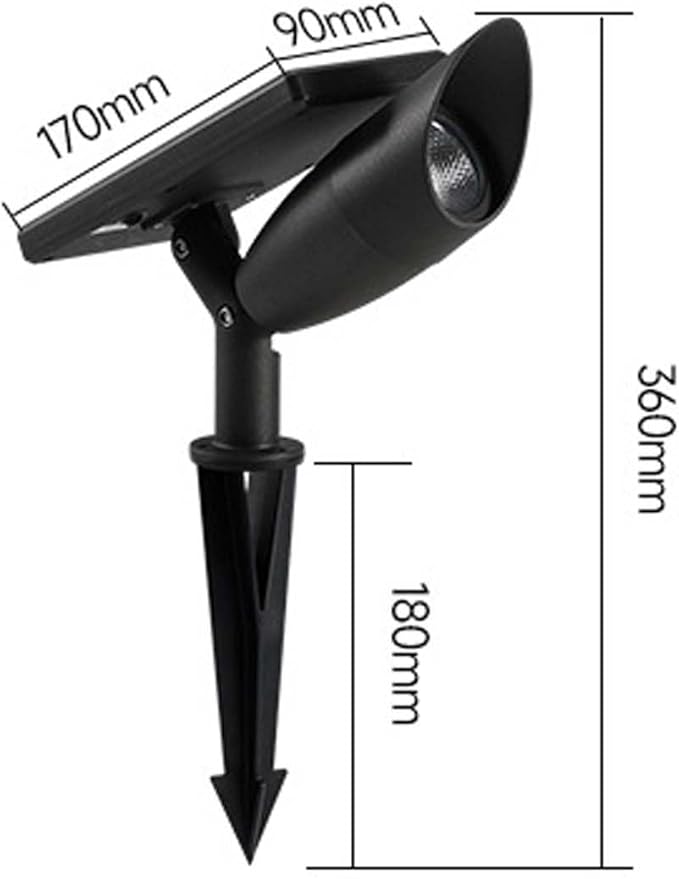 Solar SpotlightOutdoor Waterproof Led Lighting Waterproof Graden LightsSolar Landscape Spotlight Ground Lamp for Lawn Trees Flag Garden Pond Pathway Pool Area Warm Light