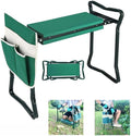 Garden Kneeling Pad and Seat Foldable Garden Seat Removable Tool Bag Sturdy Steel Frame No Assembly Required Portable Garden Stool Gardening Gift for Women Men and Seniors