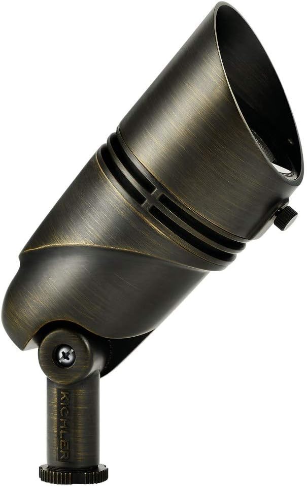Kichler 16019CBR27 Transitional LED Landscape Accent from Landscape LED Collection in Brass Finish 6.00 inches