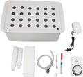 Hydroponics Growing System 24 Holes Gray Hydroponic System Planter Box with Timer and Oxygen Pump for Fast Plant Growth (US Plug 110V)