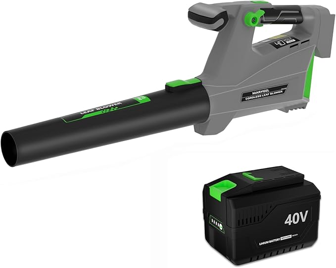Cordless Leaf Blower with 40V 4.0Ah Battery and Charger for Patio CleaningLawn CareSnowBlowing Leaves and Dust