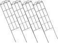 4pcs Black Metal Plant Climbing Frame Trellis Garden Support Stand for Vines Flowers Indoor Outdoor 50x15cm Plant Climbing Bracket