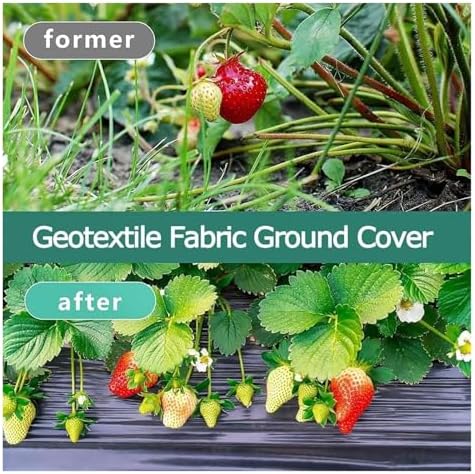 Weed Control Fabric - Landscape Ground Cover Membrane for Gardening &amp Farming Durable Weed Barrier Heavy-Duty 0.9x60m Garden Mat for Effective Weed Prevention
