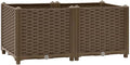 Raised Bed Brown Polypropylene Medium Durable Raised Bed Gardening Pots &amp Planters 316516