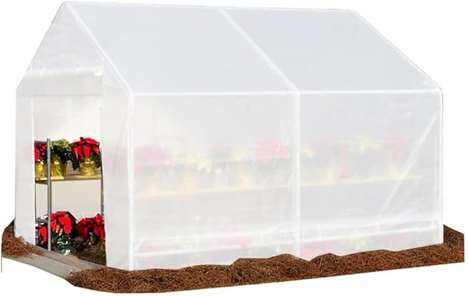 Upmarket Green House Cover 10'x10' Weather-Resistant Replacement Cover for Outdoor Greenhouse Frames Perfect for Plant Protection