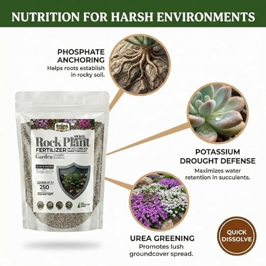 Old Cobblers Farm™ Wicked Growth Alpine/Rock Garden Plants Fertilizer - Designed for Hardy Growth and Vibrant Blooms in Thin Rocky soils (5 lbs | 10 lbs | 15 lbs | 20 lbs) (5 lbs)