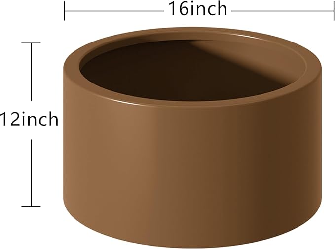 Heavy Duty Corten Steel Round Raised Garden Bed Kit 15.5 Dia. x 12 H. Pre Rusted Metal Planter Box for Vegetables Flowers Herbs Brown Ideal for Outdoor Gardening