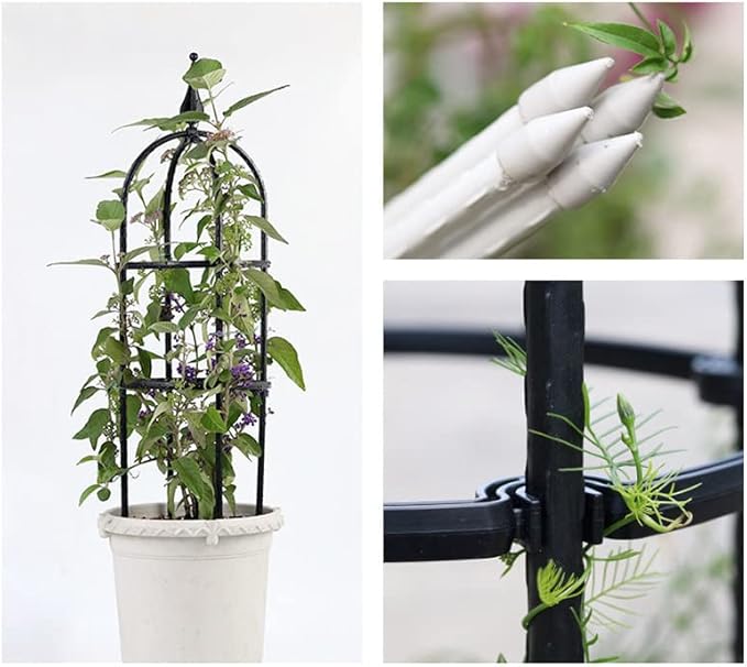 Garden Trellis for Climbing Plants Plant Support Cage Tower Obelisk Plant Support Indoor Potted Plant Plant Trellis for Climbing Vines Tomato Flower Vegetable Rose